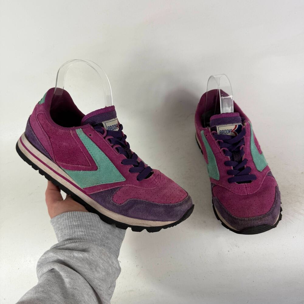 Brooks Heritage Chariot Running Sneakers Women's 9 Berry Suede Lace-Up Shoes